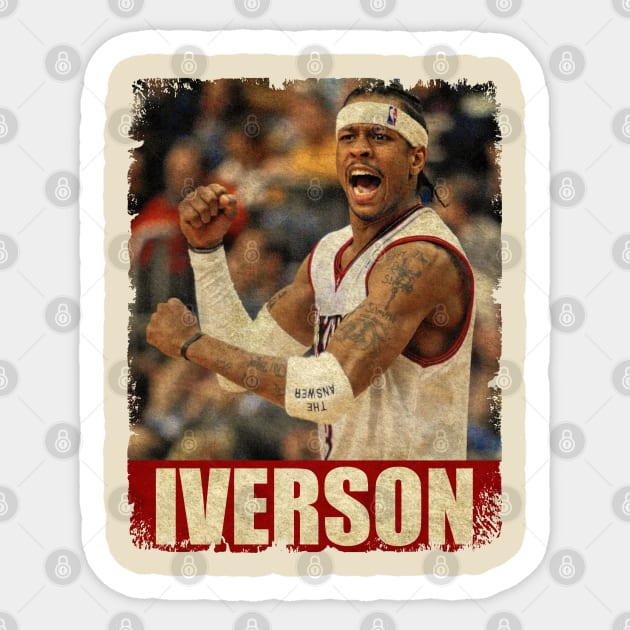 Allen Iverson - NEW RETRO STYLE Sticker by FREEDOM FIGHTER PROD